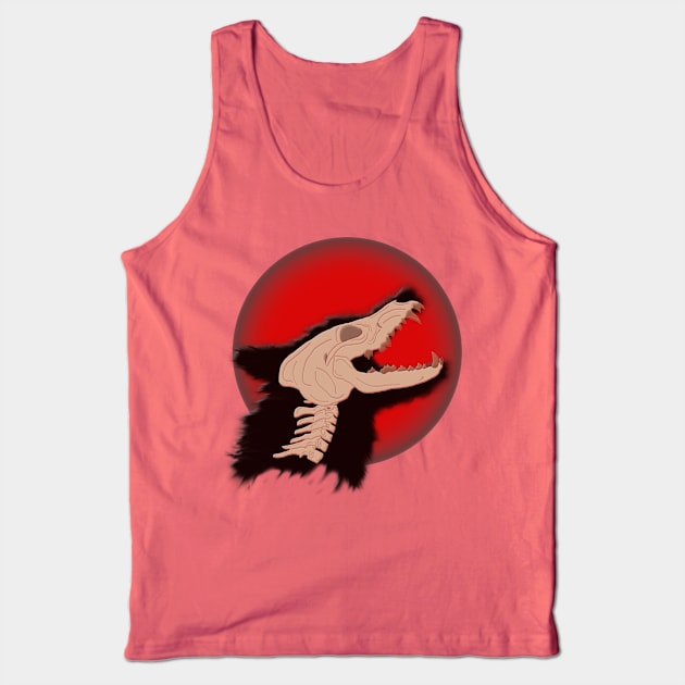 Blood Moon Werewolf Tank Top by tygerwolfe